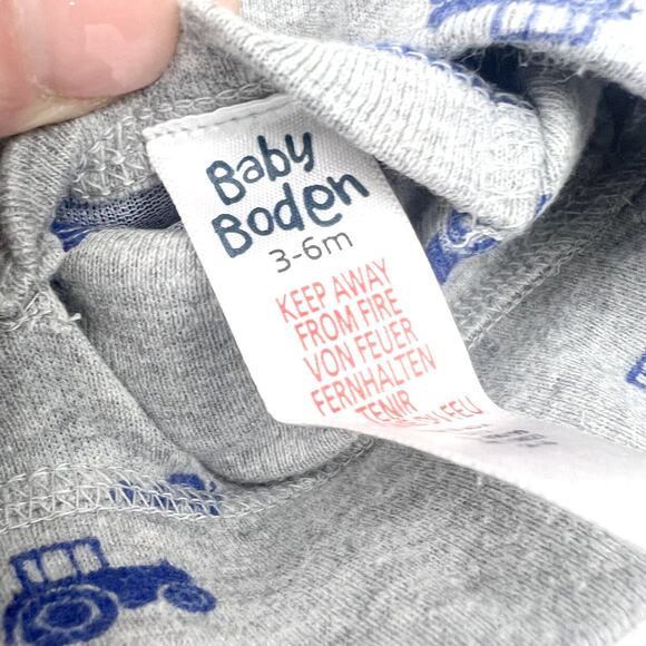 Baby Boden Reversible Striped Tractors Pants - Picture 7 of 9